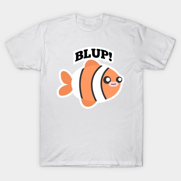Fish Blup Cartoon T-Shirt by tudtoojung